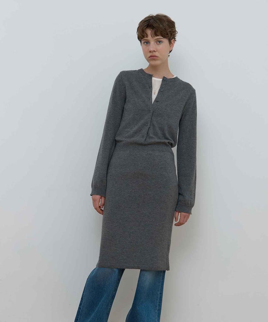 MA JOURNEE Mono Knit Dress_Grey