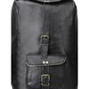 Большой мужской винтажный рюкзак из натуральной черной кожи 18 дюймов, дорожная спортивная сумка