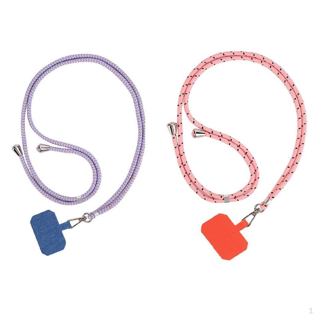 Set of 2 Adjustable Phone Lanyard Neck Strap Handheld Rope