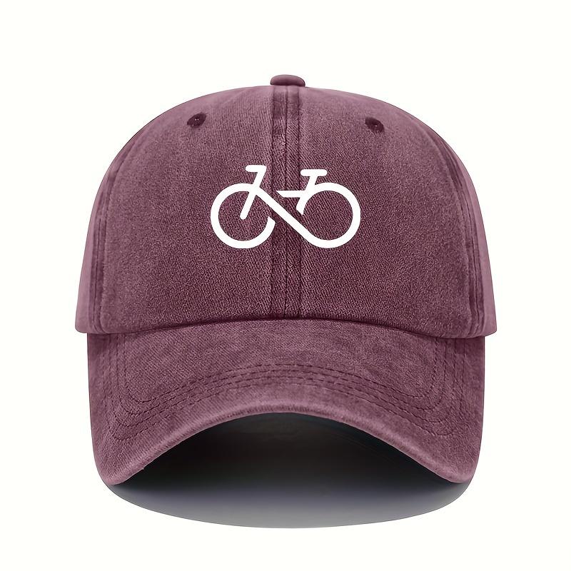 Бейсболка с принтом велосипеда, ретро, легкая, моющаяся, регулируемая, мужская и женская, шляпы для защиты от солнца