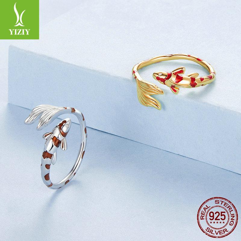 Кольцо открытое из стерлингового серебра 925 пробы, ювелирное изделие в китайском стиле, кольцо на удачу с красной эмалью