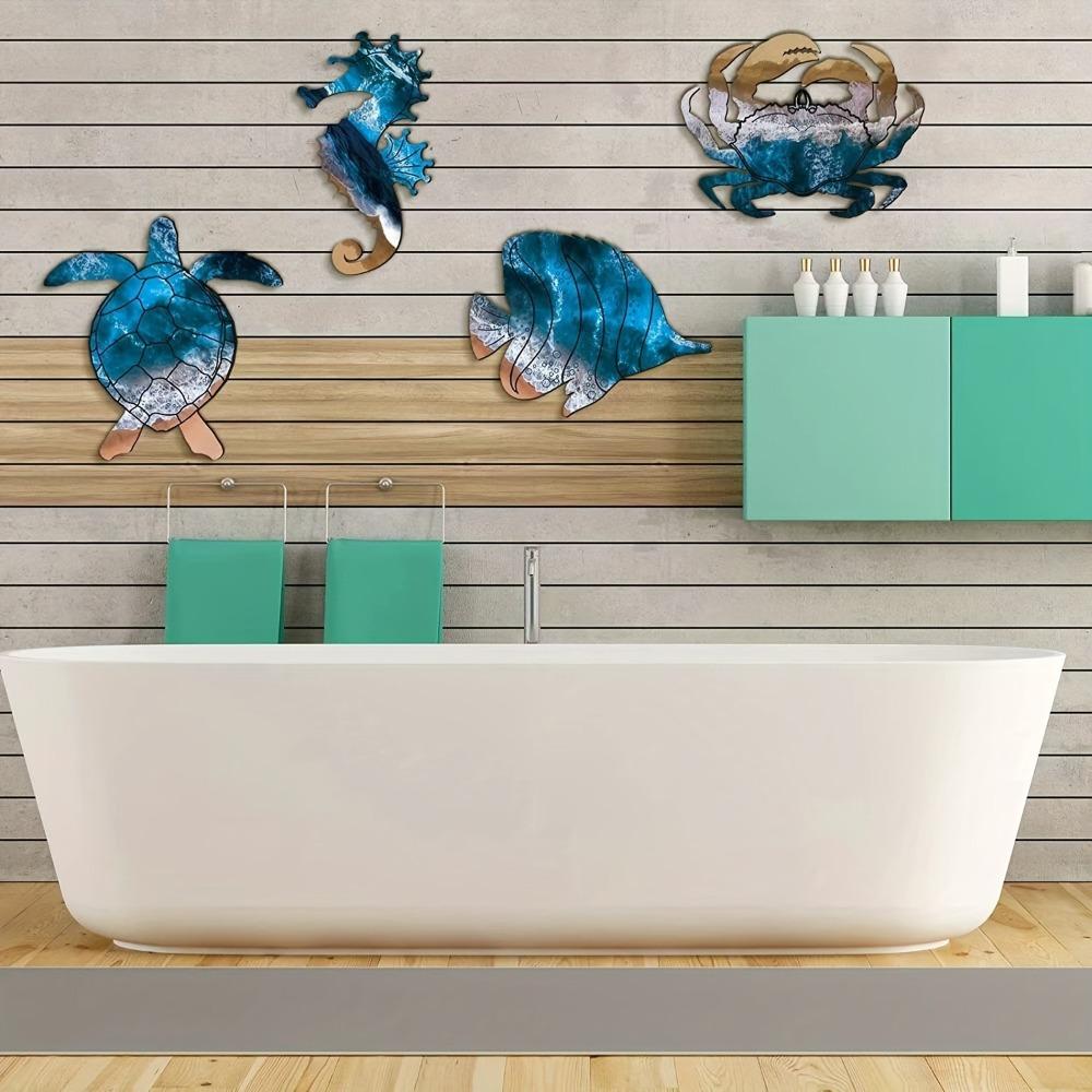 4 шт. Морской конёк Краб Летнее Океанское Настенное Украшение Средиземноморский Стиль Пляжный Подвес Декор Бара