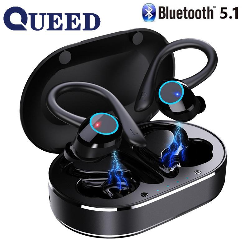 Беспроводная Bluetooth-гарнитура с подвесным ухом для деловых игр, спорта, спорта, водонепроницаемости, шумоподавления и шумоподавления в ухе