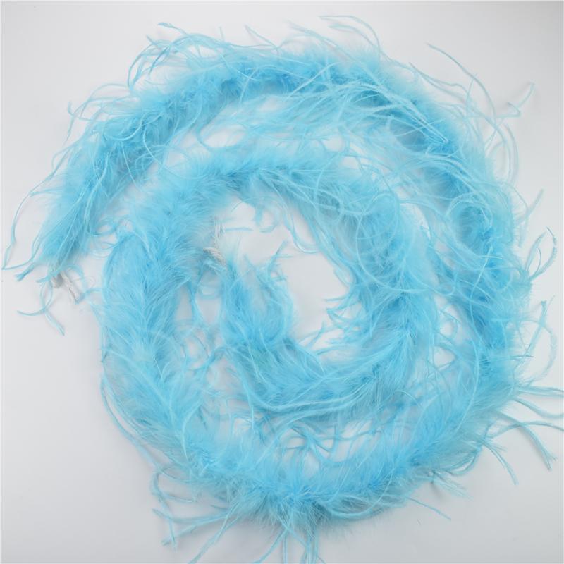 2Meters/Lot Ostrich Feather Boa Decor For Clothes Holiday Decorations Fluffy Feathers Cape Handicraft Accessories Plumas Trims