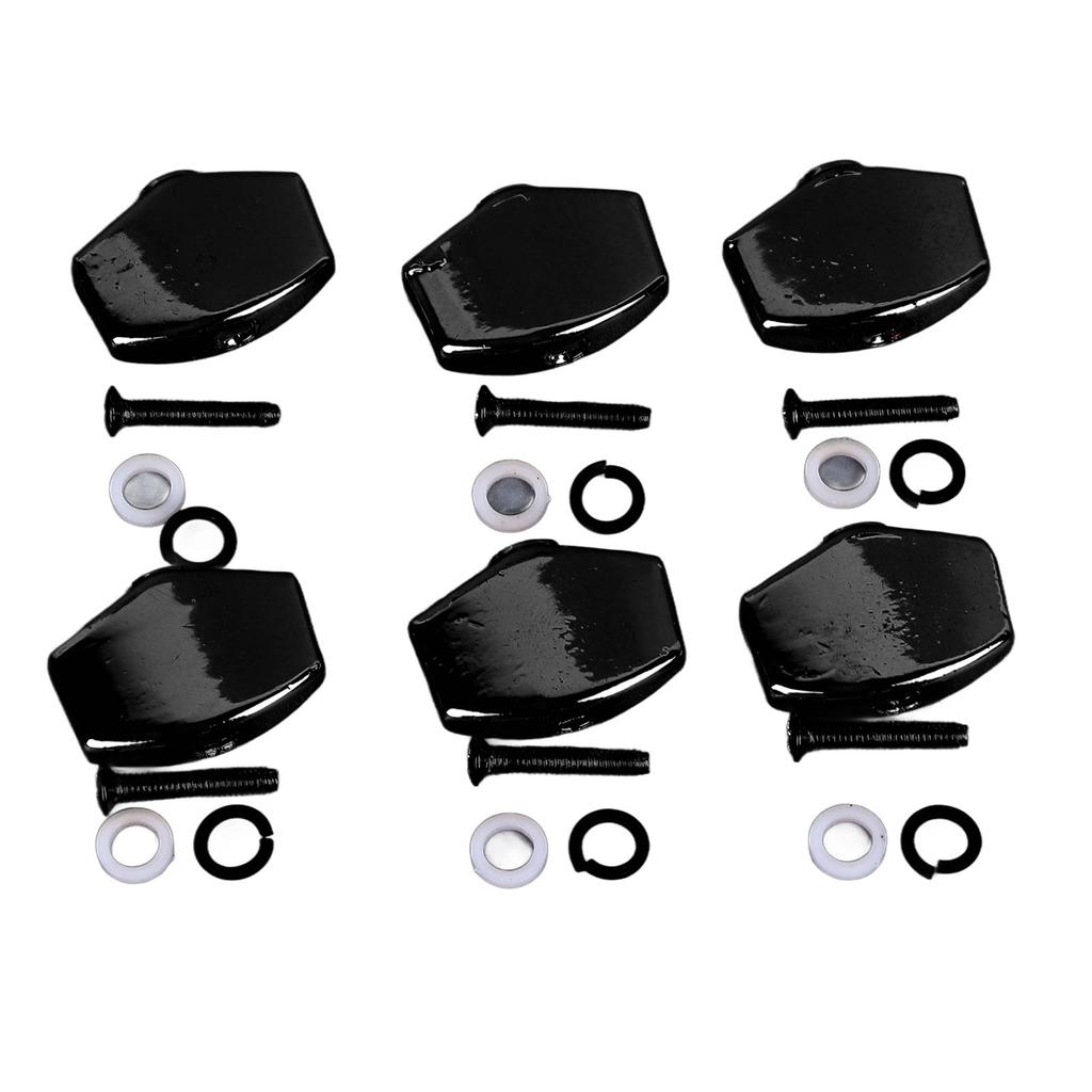 6Pcs Guitar Tuning Peg Buttons Metal Stable Universal Tuner Buttons Replacement for Acoustic Electric Guitar