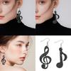 Lightweight Acrylic Musical Note Shaped Dangle Earrings Trendy Ear Studs for Women Girls Handmade Ear Accessories