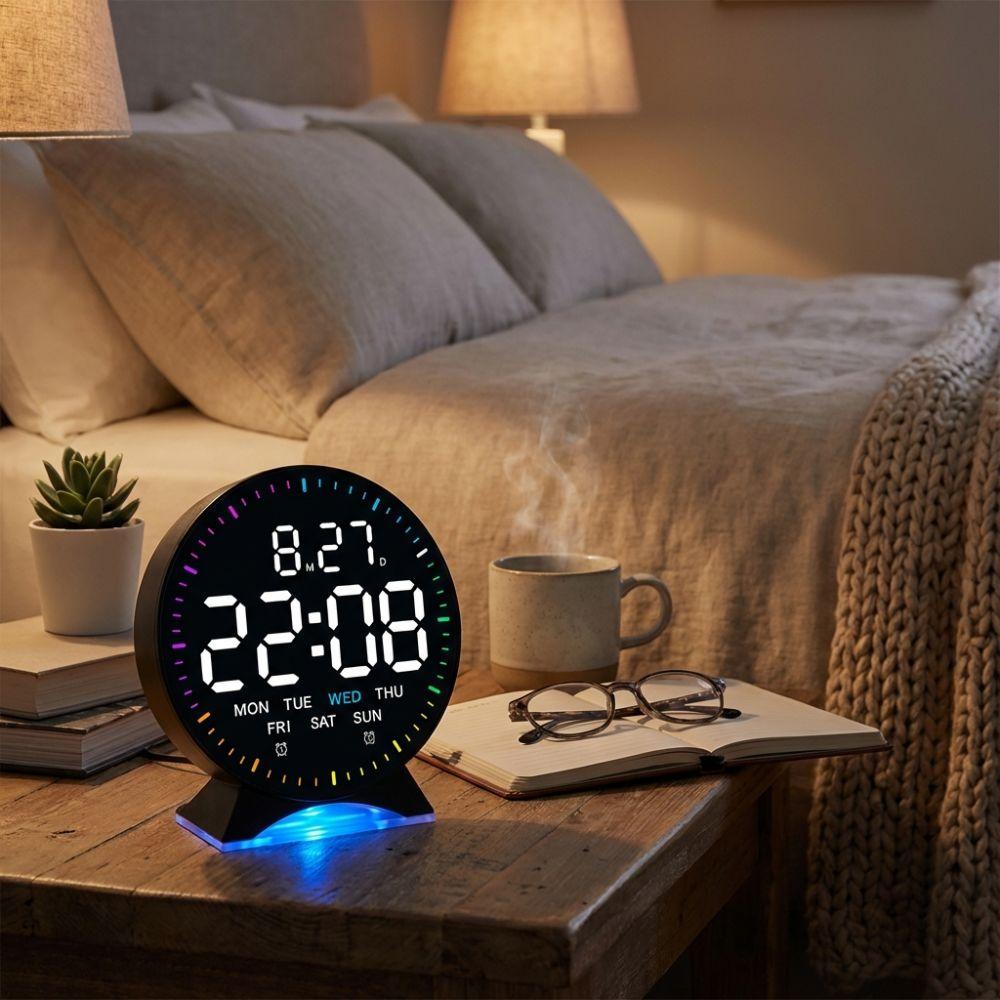 Date Week Electronic Clock High-definition Bedside Clock LED Digital Alarm Clock  Bedroom