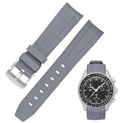 Силиконовый ремешок для часов Sibehill 22 мм для Blancpain X Swatch с Bioceramic Scuba Fifty (Совместимые Фатомы)
