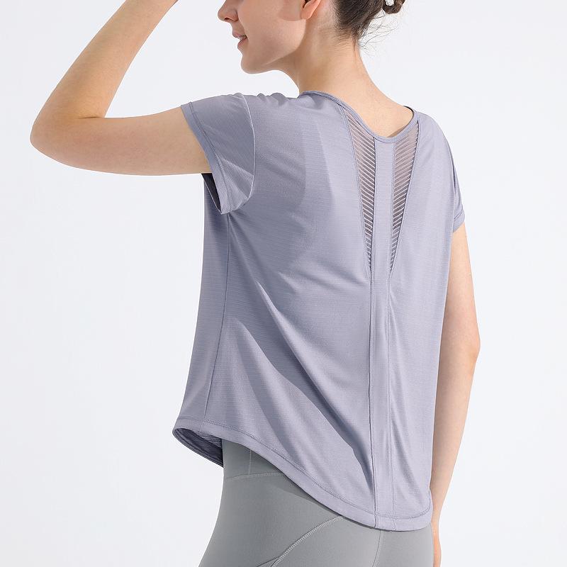 «Женский быстросохнущий свободный топ для йоги и фитнеса»