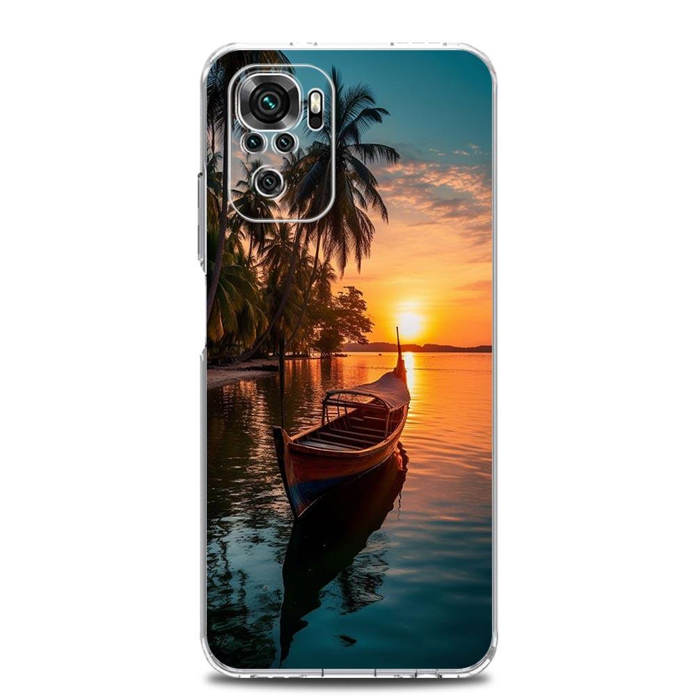 Чехол для телефона 'Сцена на закате на море Пальма' для Xiaomi Redmi Note 15 14 13 12 4G 10 11 Pro Plus 5G 14C 13C 12C 10C