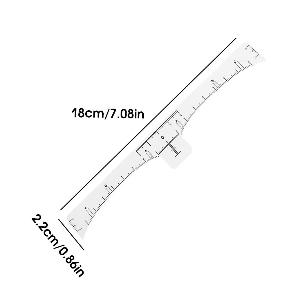 10 Pieces Single Use Eyebrow Ruler Stickers Plastic Stencil Positioning Guide Permanent Makeup Beginners Salon