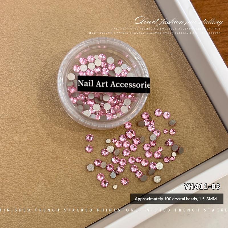 100Pcs 1.5-3Mm Glass Crystal Non Hotfix Rhinestones Craft Supplie Flatback Glitter Stones Nail Art Decorations Diy Accessories