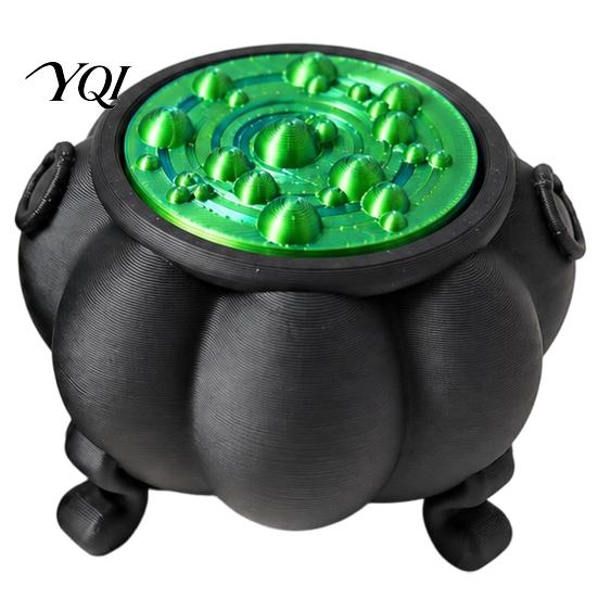 Stress Relief Cauldron Clicker Halloween Witch Toy, 3D Printed Clicky Fidget Toy Finger Clicker, Holiday Gift for Kids Adults