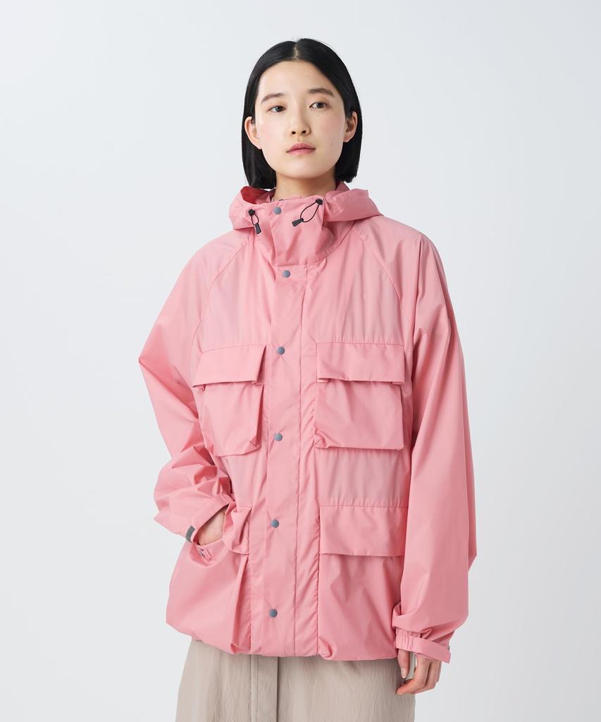Snow Peak Double Weave Mountain Parka Outer Jacket for Men and Size L U.L. JK-26SU012 Women, Pink,