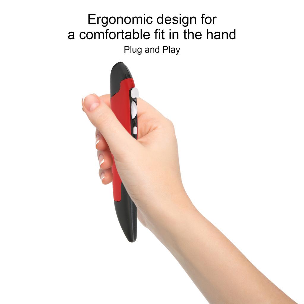 Wireless Optical Pen Mouse Adjustment 800 1200 1600 DPI Small 2.4GHZ USB Wireless Pen Mouse with Low Voltage Alarm