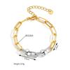 Stainless steel dolphin-shaped bead bracelet - simple dopamine-style line bracelet