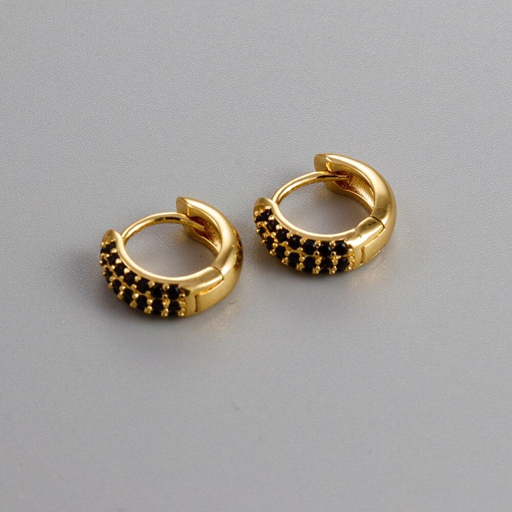 Изысканные маленькие серьги-кольца со сверкающим цирконом из нержавеющей стали, светлые роскошные разноцветные серьги-обнимашки для женщин, модные ювелирные изделия