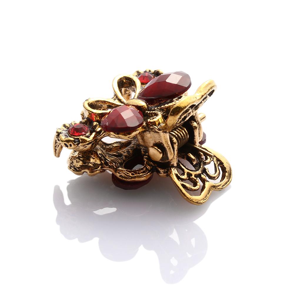 Ladies Women Girls Retro Vintage Jewelry Claw Resin Hairpins Mini Butterfly Hair Clip
