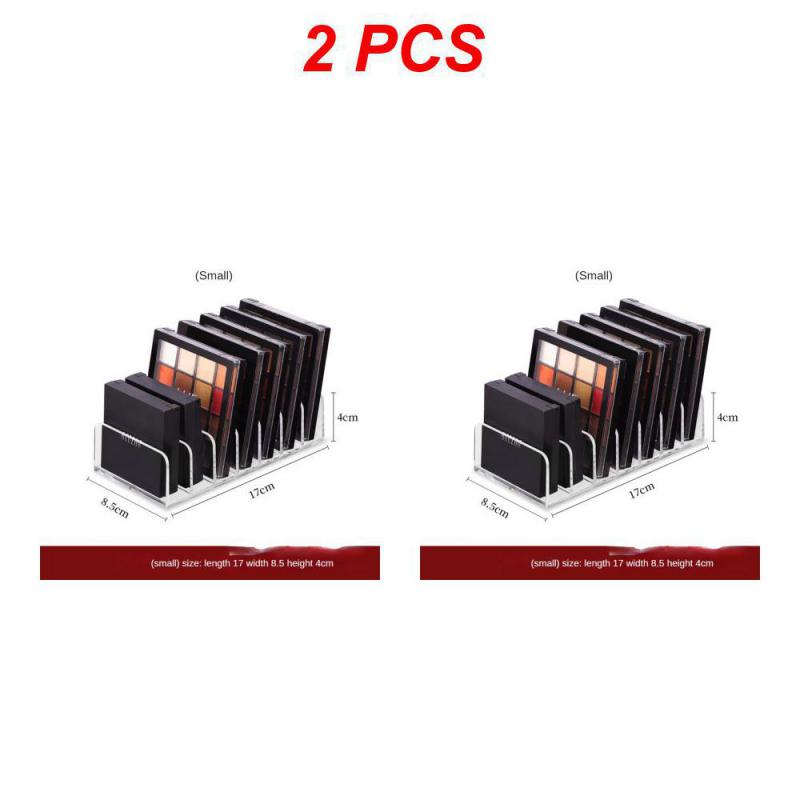 Акриловый компактный органайзер для палитры теней для век, лоток для дисплея, коробка для хранения косметики, держатель для макияжа, органайзер с ящиком, 7 сеток