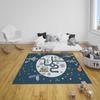Decorative Modern Thin Stain Resistant Washable Cotton Machine Woven Base Kids Carpet