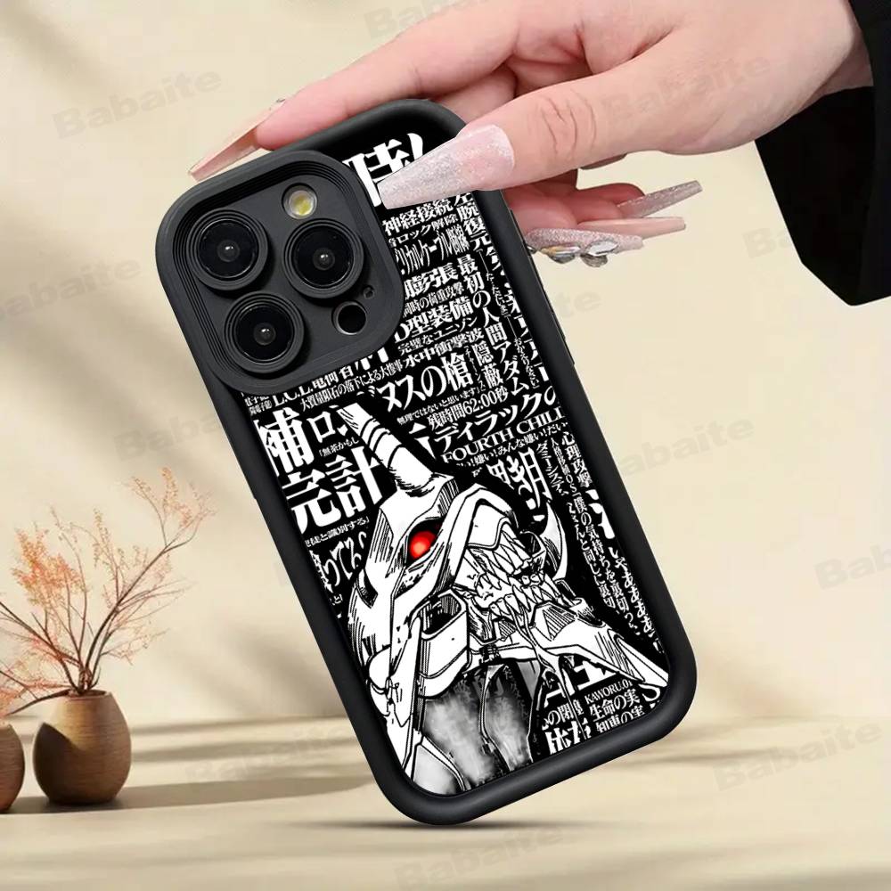 Чехол для телефона с аниме E-Evangelions для IPhone 17 16 15 14 13 12 11 Air Plus Pro Max Мягкая задняя крышка