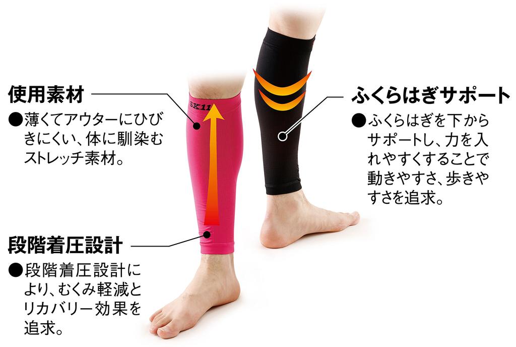 SK11 Компрессионный бандаж для икр, впитывающий воду и быстросохнущий, черный L KS-HAGI-L-BK