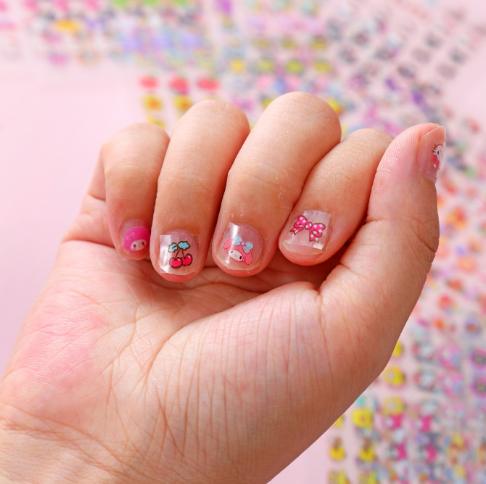 Kids Nail Stickers – 13.4 7.8 cm Decorative Sticker Sheets for Children, Assorted Patterns