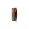 Gucci Пресбиопия Логотип Принт Буквы Холщовая Нашивка Кожаный Держатель для Карт Мужской Коричневый