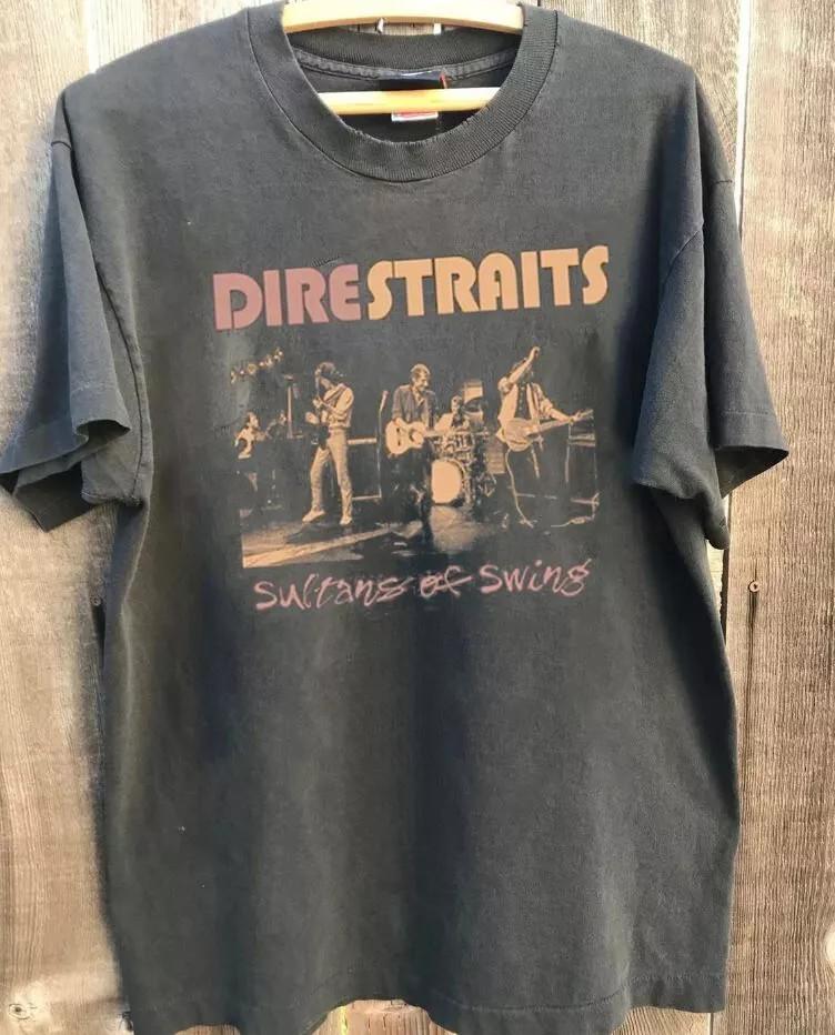 Футболка унисекс Dire Straits Band Sultan Of Swing Угольная Полноразмерная S-5XL