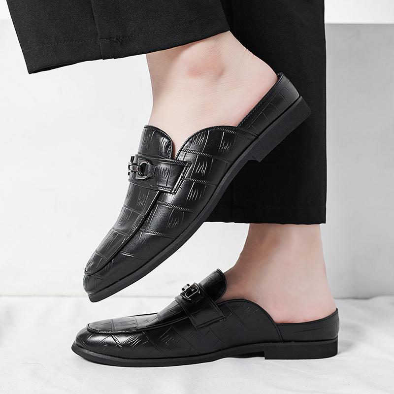 Модные летние роскошные дизайнерские мужские получешки для пары, повседневные кожаные тапочки, сандалии, ленивые туфли для вождения для мужчин, мокасины