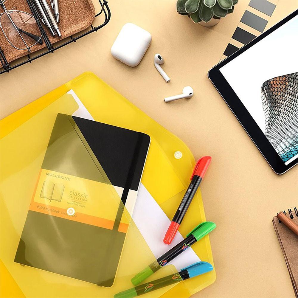 PP Snap File Bag Stationery Storage Bag New A4 Folder