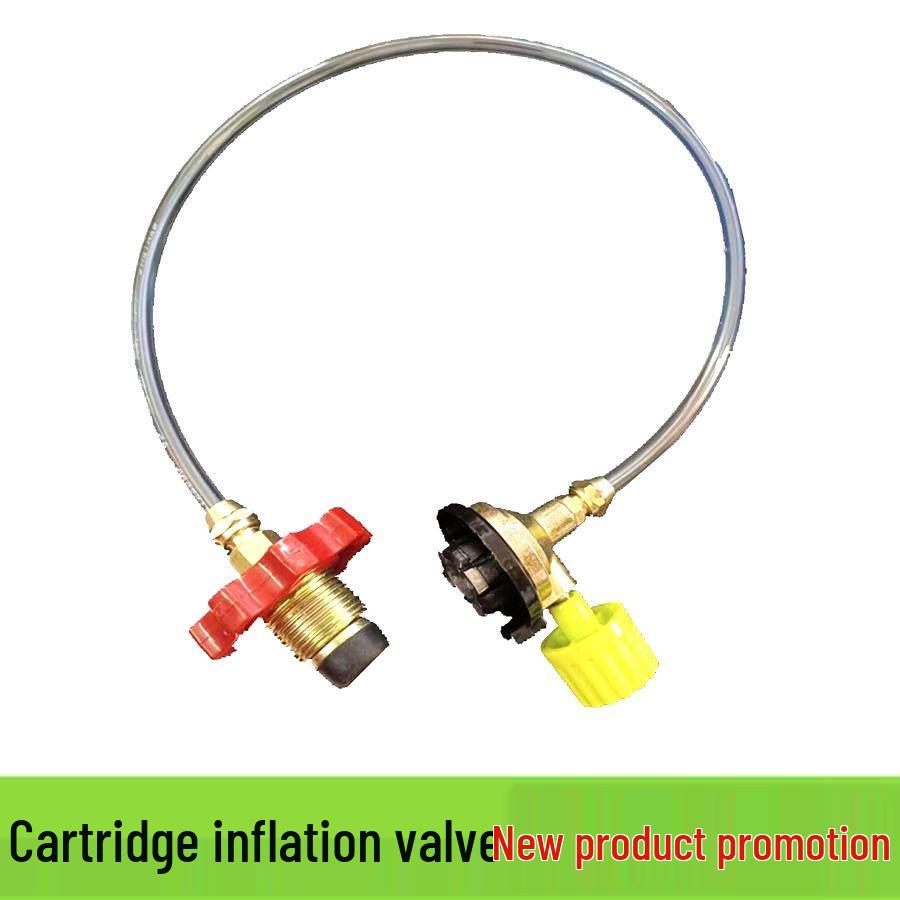 Outdoor Gas Can Refill Valve Adapter with Guide for Liquefied Gas Tanks