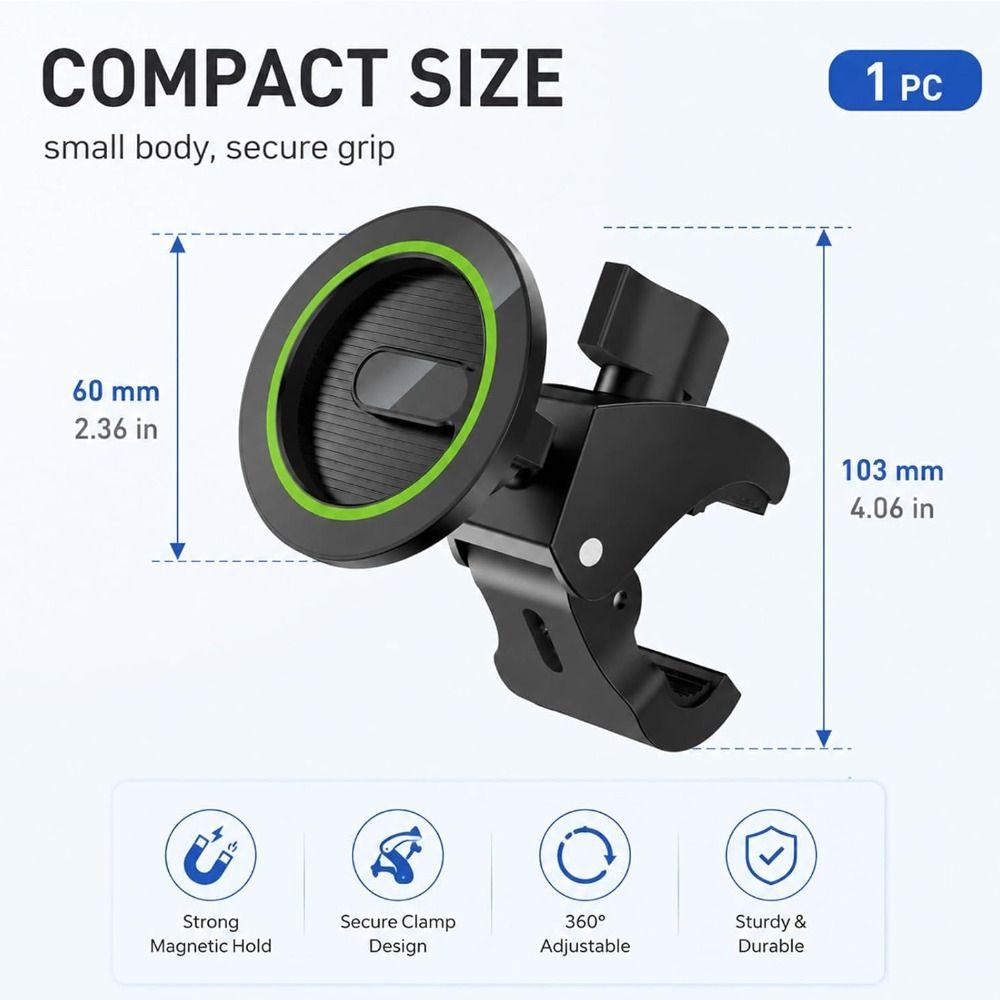 Secure Clamp Magnetic Car Mount Multi Functional Steering Wheel Mount Automotive Accessories