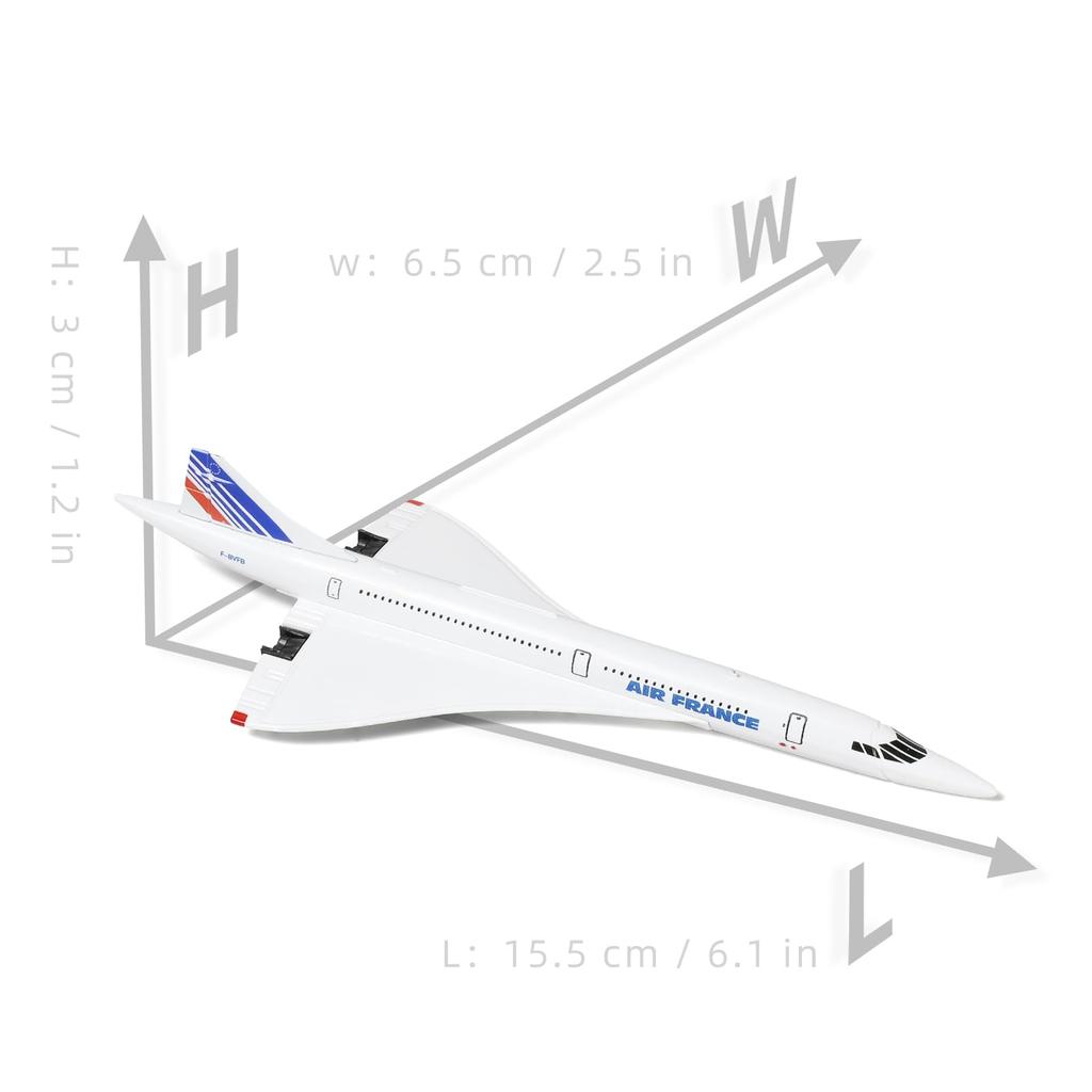 NUOTIE Concorde Air France Airplane Diecast Aircraft Model Metal Aircraft Model Display Model Collection or Gift 1/400 Model, Pre-Assembled Kit,