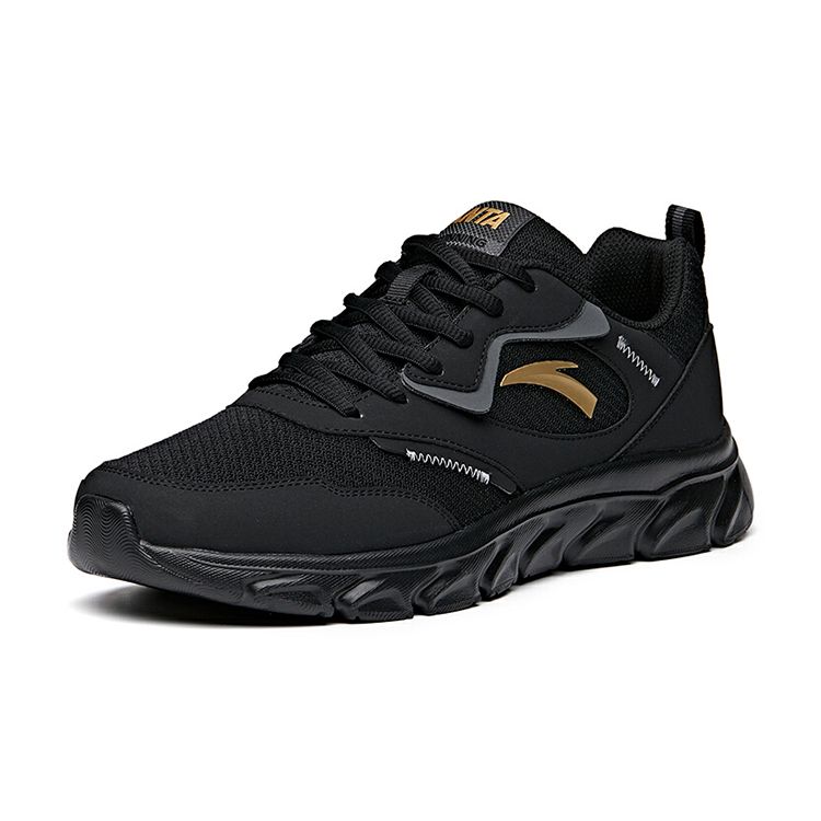 Anta Lightweight Shock Absorbing Non-Slip Wear-Resistant Breathable Low-Top Running Shoes Men Sneakers Black 912525514F-1