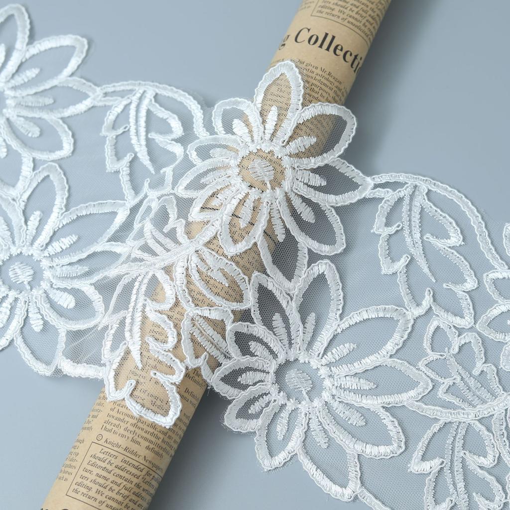 Clothing Accessories Car Bone Lace Lace Transparent Beads Three-In-One Lace Wedding Dress 19Cm