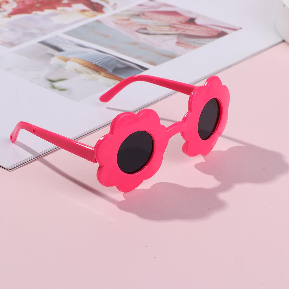 New Multicolor Pet Look Sunglasses Sun Flower Shaped Toys Glasses Doll Eyeglasses