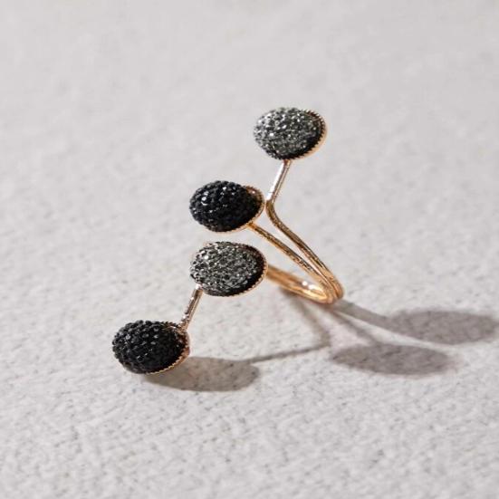 Регулируемое кольцо Изысканный блестящий креативный дизайн с имитацией жемчуга