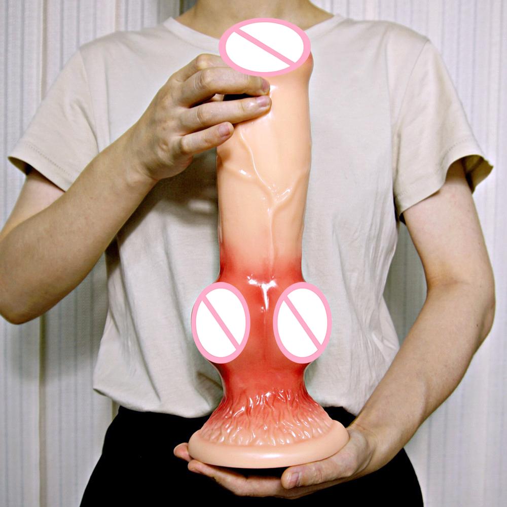 Огромный собачий дилдо, имитация пениса, дилдо в виде животного, секс-игрушка, анальная пробка, устройство для женской мастурбации, товары для взрослых женщин 18+