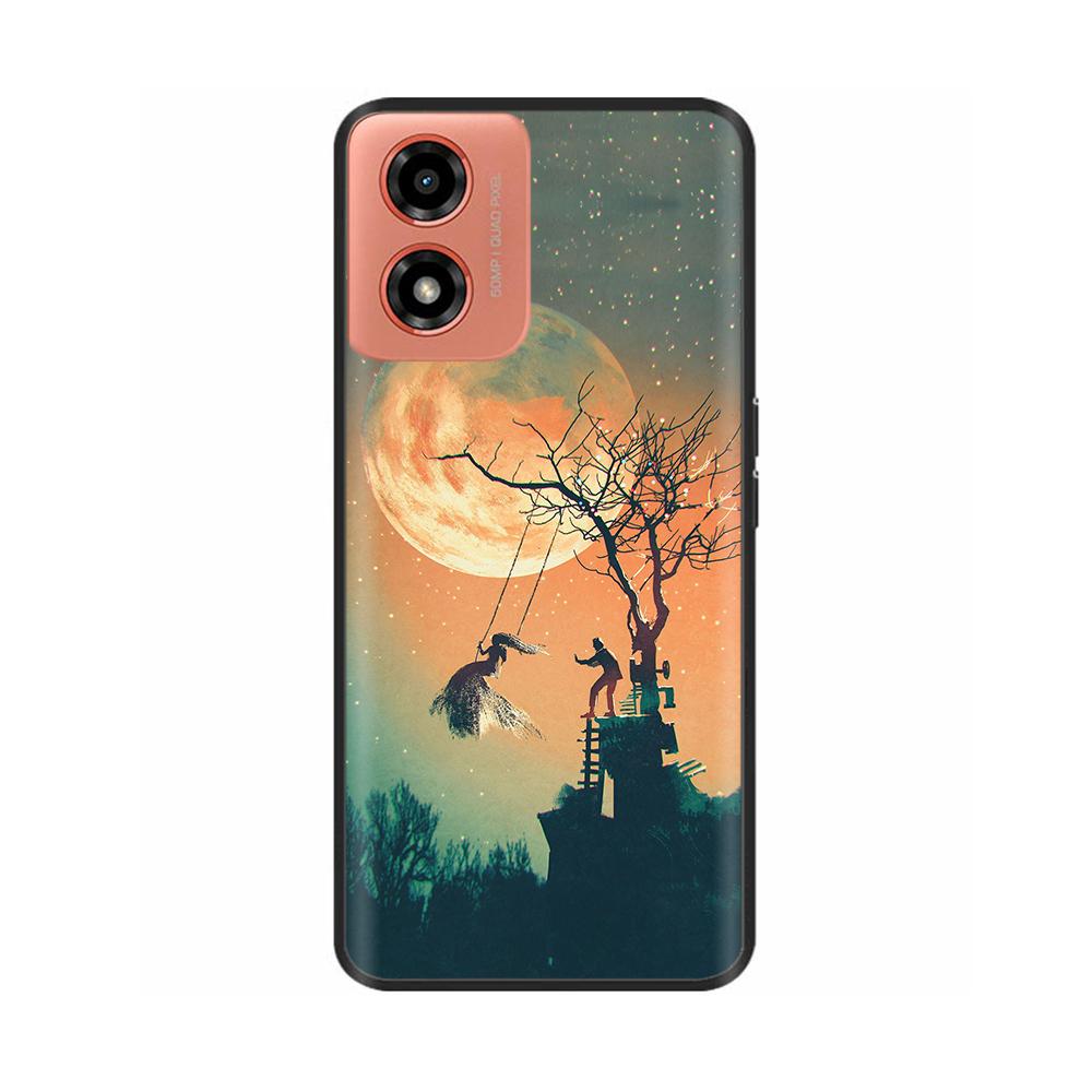 Case For Moto G04s Shockproof Black Soft Silicone Back Cover Phone Case on For Motorola Moto G04S G04 MotoG04 MotoG04s Bumper