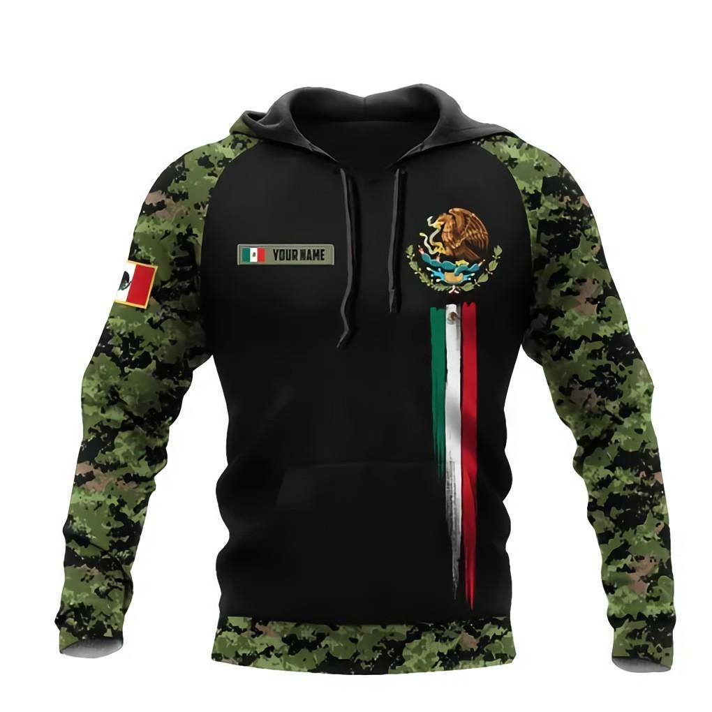 2025 Europe, America, Europe and America men's sweater Mexico logo boys sweater 3D printing autumn and winter hooded sweater