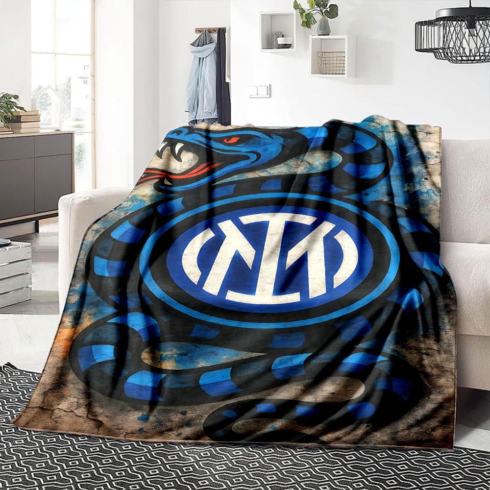 Snake Inter Milan Logo Blankets Flannel Printed Breathable Warm Throw Blanket for Home Office Bedspreads 0708a92