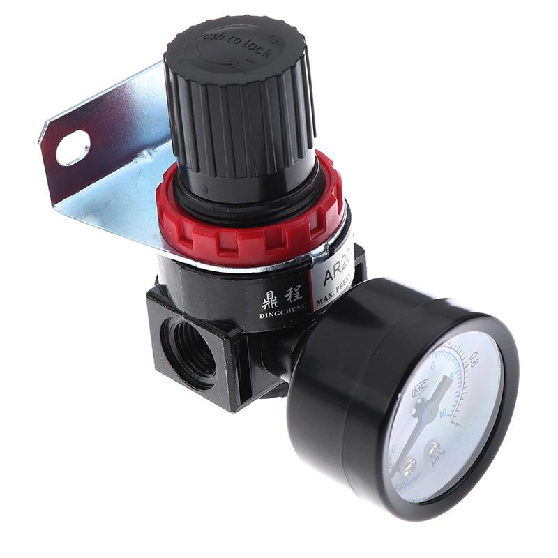 Ar2000 Воздушный регулятор давления компрессора Манометр Предохранительный регулирующий клапан