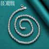 Classic Geometric Chain Necklace 50/60cm Gift 925 Sterling Silver Fashion Jewelry