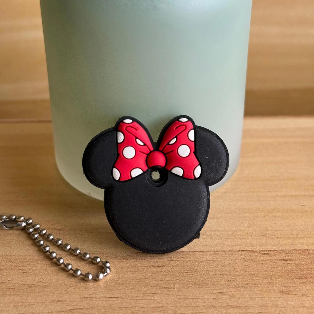 1&2 Pcs Cartoon Keychain Stitch Minnie Key Chains Spider Cartoon Man Cat Key Cover Caps Car Keychain Key Ring Holder Women