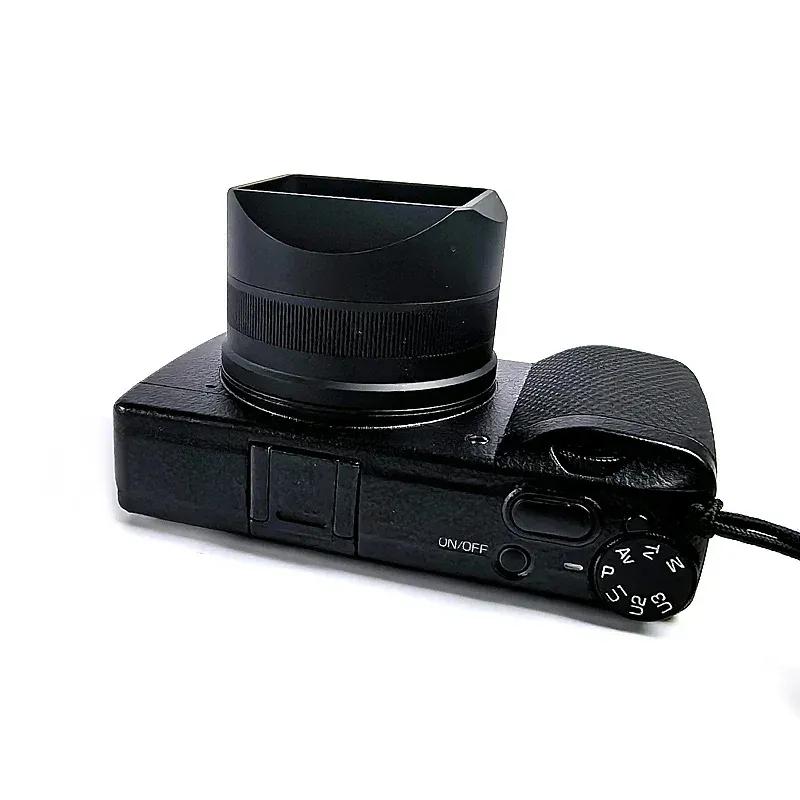 Металлическая квадратная бленда для объектива для Ricoh GR III GR IIIX GR3 GR3x Поддержка стандартных фильтров
