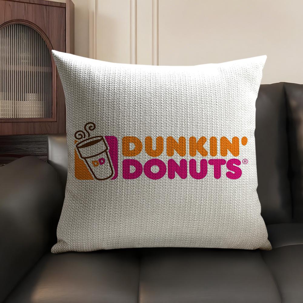 Подушка Dunkin' Donuts Чехол для подушки Летний Дышащий Лен Органическая Ткань Двусторонний Принт Чехол для Подушки Дивана Домашний Декор