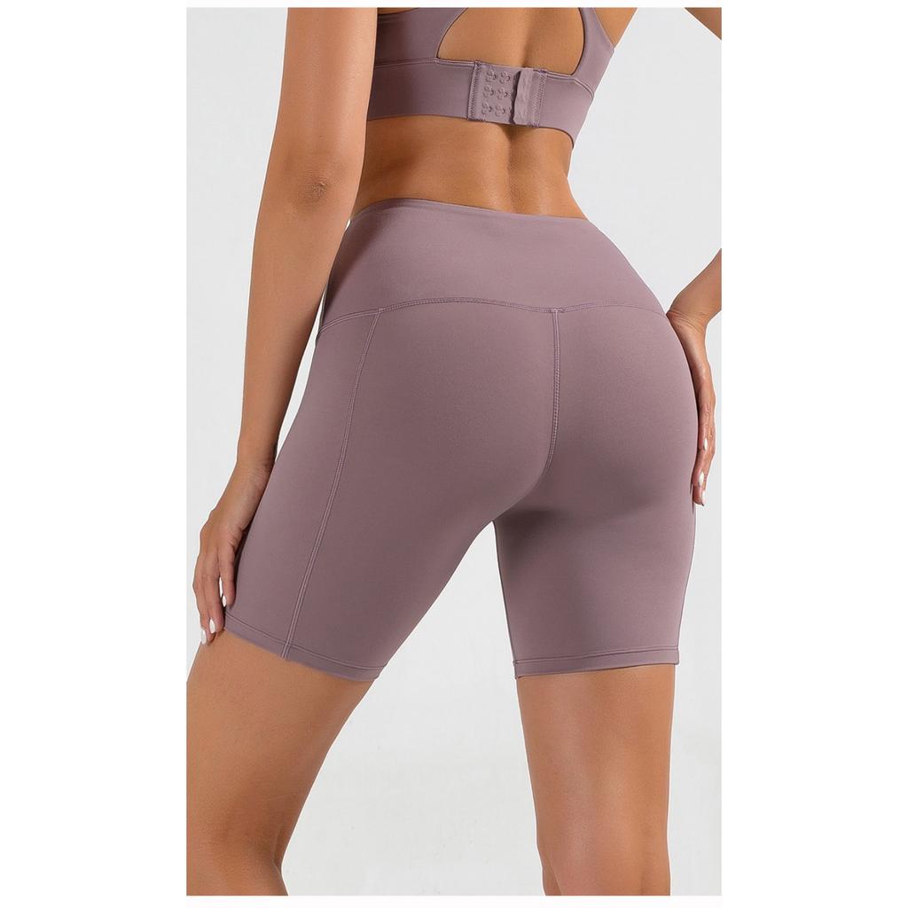 Женские облегающие шорты для йоги с высокой талией, быстросохнущие, длиной пять четвертей