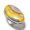 Bumblebee Jasper Gemstone 925 Sterling Silver Gift Jewelry Ring Size 8