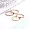 Japanese & Korean Style Titanium Steel Ripple Bead Ring - 2mm Minimalist Couple's Ring